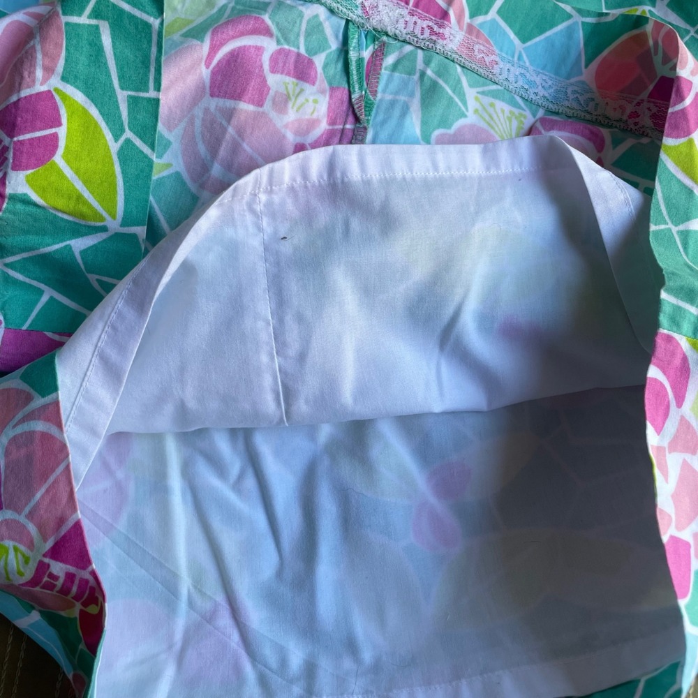 Lilly Pulitzer Cote d'azure lined Mini Skirt Colorful‎ Cotton Blend Casual sz 10 - Picture 5 of 10